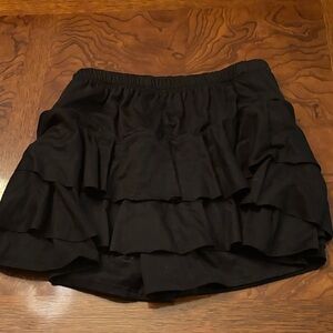 Black Ruffled Skirt